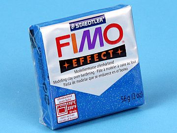 Fimo Effect Glitter - Pasta Polimerica Albastru Sidefat 56g (8020 302)